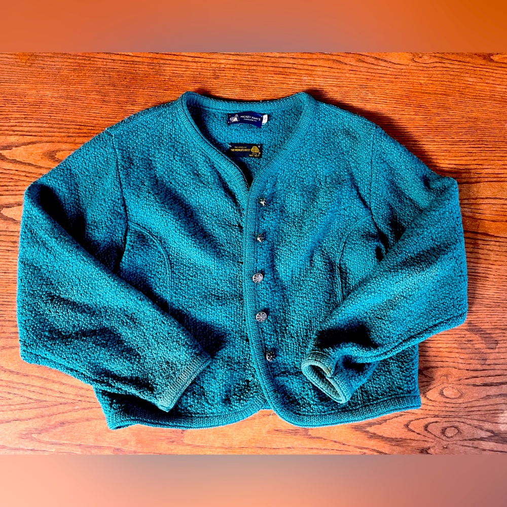 Vintage Irish wool cardigan with buttons cottagecore witchcore
